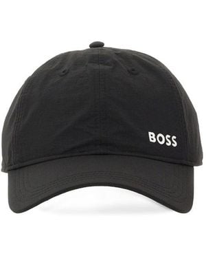 BOSS Baseball Hat With Logo-Uomo - Nero