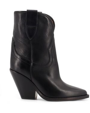 Isabel Marant Leyane Leather Boots - Black