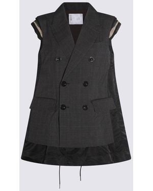 Sacai Jackets Grey - Black