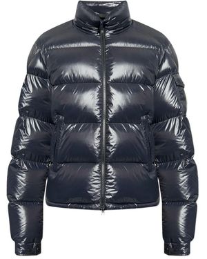 Moncler Levitha Hooded Short Down Jacket - Blue