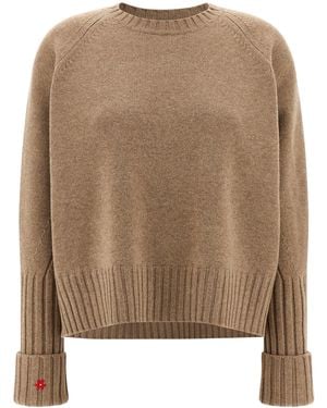 Tory Burch Wool Sweater Sweaters And Cardigans - Brown