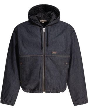 Stussy Work Jacket Denim Jackets Blue