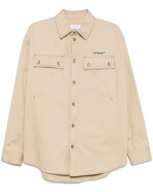 Off-White c/o Virgil Abloh 'Stitch Cotgab' Overshirt - Natural