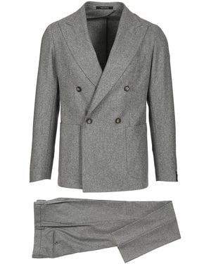 Tagliatore Montecarlo 2 Petti Basso Perla Super 100s Lana Dresses Grey