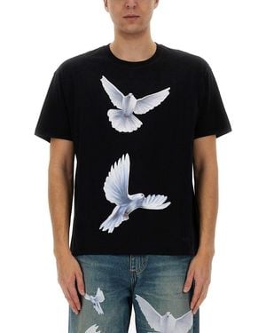 3.PARADIS Freedom Doves T-Shirt - Black