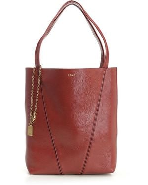 Chloé "Chloã Spin" Tote Bag - Red