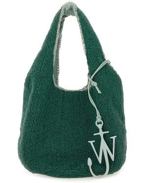 JW Anderson Mini Beaded Tote Bag - Green