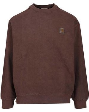 Carhartt Vista Sweat Garment Dyed Sweatshirts Brown