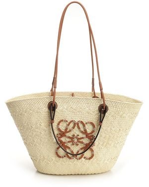Loewe Anagram Basket Shoulder Bags - Natural
