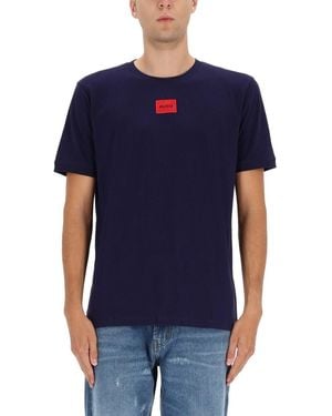 HUGO T-Shirt With Logo - Blue