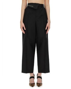 Fendi Pants With Asymmetrical Waist-Donna - Nero
