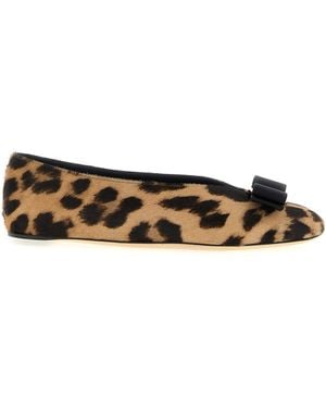 Ferragamo Vanna Flat Shoes - Brown