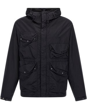 C.P. Company Flatt Nylon Goggle Piumini, Parka, Giacche Casual Blu-Uomo