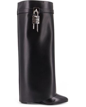 Givenchy Shark Lock Leather Boots - Black