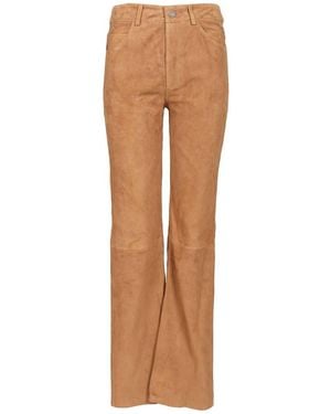 Arma Michela Suede Pants Beige - Brown