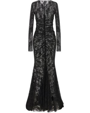 Norma Kamali Mermaid Lace Dress - Black