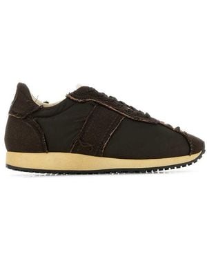 The Row Canvas And Fabric Mika Sneakers - Black