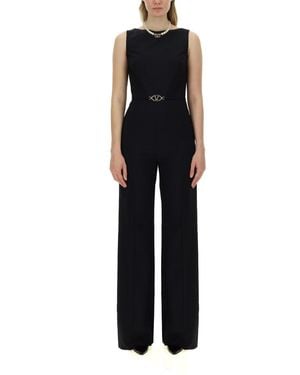 Valentino Garavani Jumpsuit With V Detail-Donna - Nero