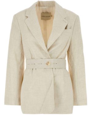 Camilla & Marc Sand Stretch Polyester Blend Floris Blazer - White