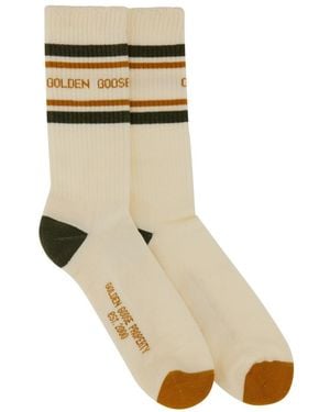 Golden Goose Ribbed Socks-Uomo - Neutro