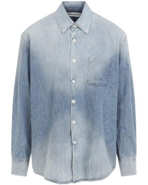 Our Legacy Cris Wash Organic Cotton Above Shirt-Uomo - Blu