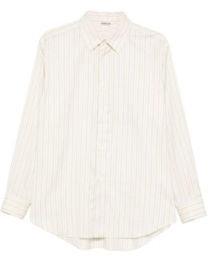 AURALEE Cotton And Silk Shirt-Uomo - Bianco