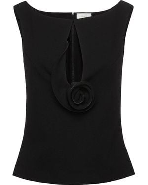 Magda Butrym Top With Flower Detail - Black
