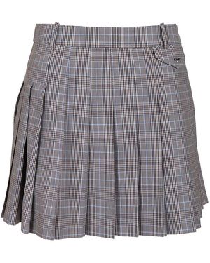 Maison Kitsuné Pleated Mini Skirt Gonne-Donna - Grigio