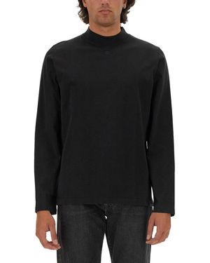 Courreges T-Shirt With Logo-Uomo - Nero