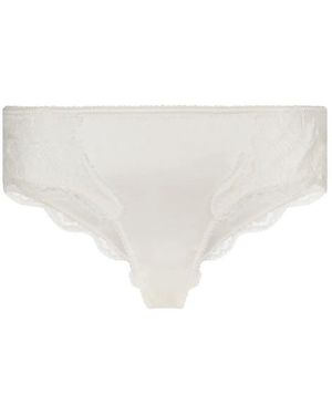 Dolce & Gabbana Satin Briefs With Lace Detailing - White