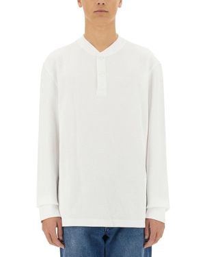 BARACUTA X BARBOUR T-shirt "henley" - White