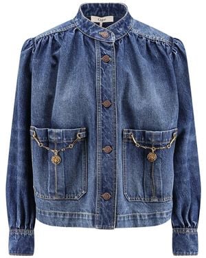 Chloé Denim Jacket With Metal Details - Blue