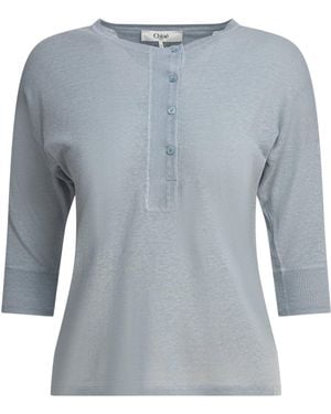 Chloé "Henley" Shirt - Blue