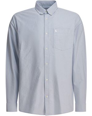 Carhartt L/s C-logo Shirts Blue