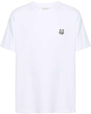 Maison Kitsuné T Shirt Cotone-Uomo - Bianco