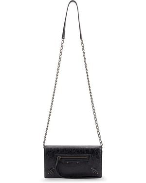 Balenciaga Le City Wallet Leather Shoulder Bag - White