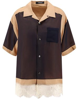 Undercover Rayon Shirt With Lace Detail - Black
