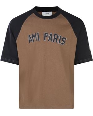Ami Paris T-Shirts And Polos/-Uomo - Marrone