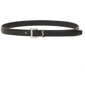 Saint Laurent Thin "Cassandras" Belt - Black