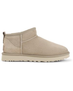 UGG Sand Suede Leather Classic Ultra Mini Boots-Donna - Grigio