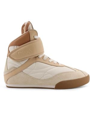 Chloé Chloé Kick Leather Sneakers - Natural