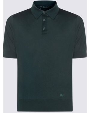 Dolce & Gabbana Silk Polo Shirt - Green