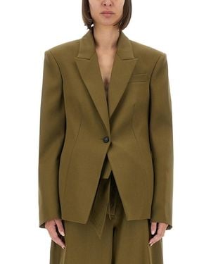 The Attico Gabardine Jacket-Donna - Verde