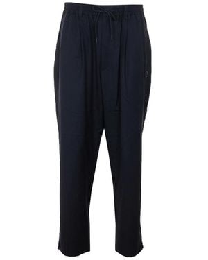 Y-3 Drawstring Tapered Trousers - Blue