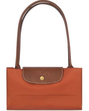 Longchamp Tote Bags Seta-Donna - Marrone