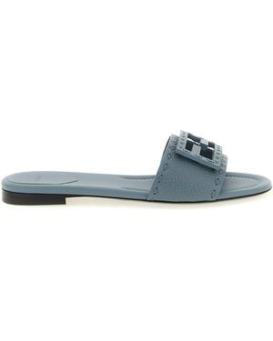 Fendi Baguette Sandals Light Blue