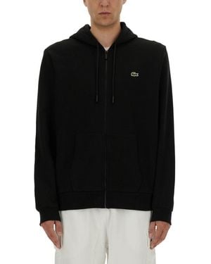 Lacoste Zipper Hoodie - Black