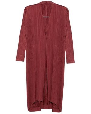Pleats Please Issey Miyake Coats - Red