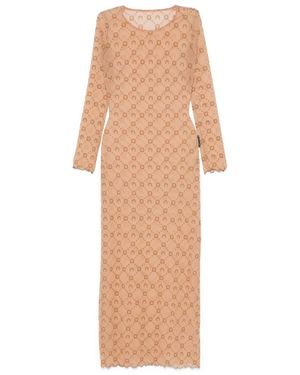 Marine Serre Neutrals Dresses - Natural