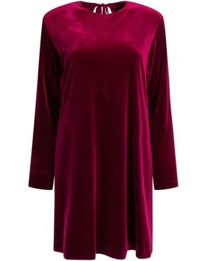 Semler Short Velvet Dress Dresses Bordeaux - Red